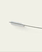 Boldo stainless steel bombilla cleaning brush with white bristles for mate straw maintenance
