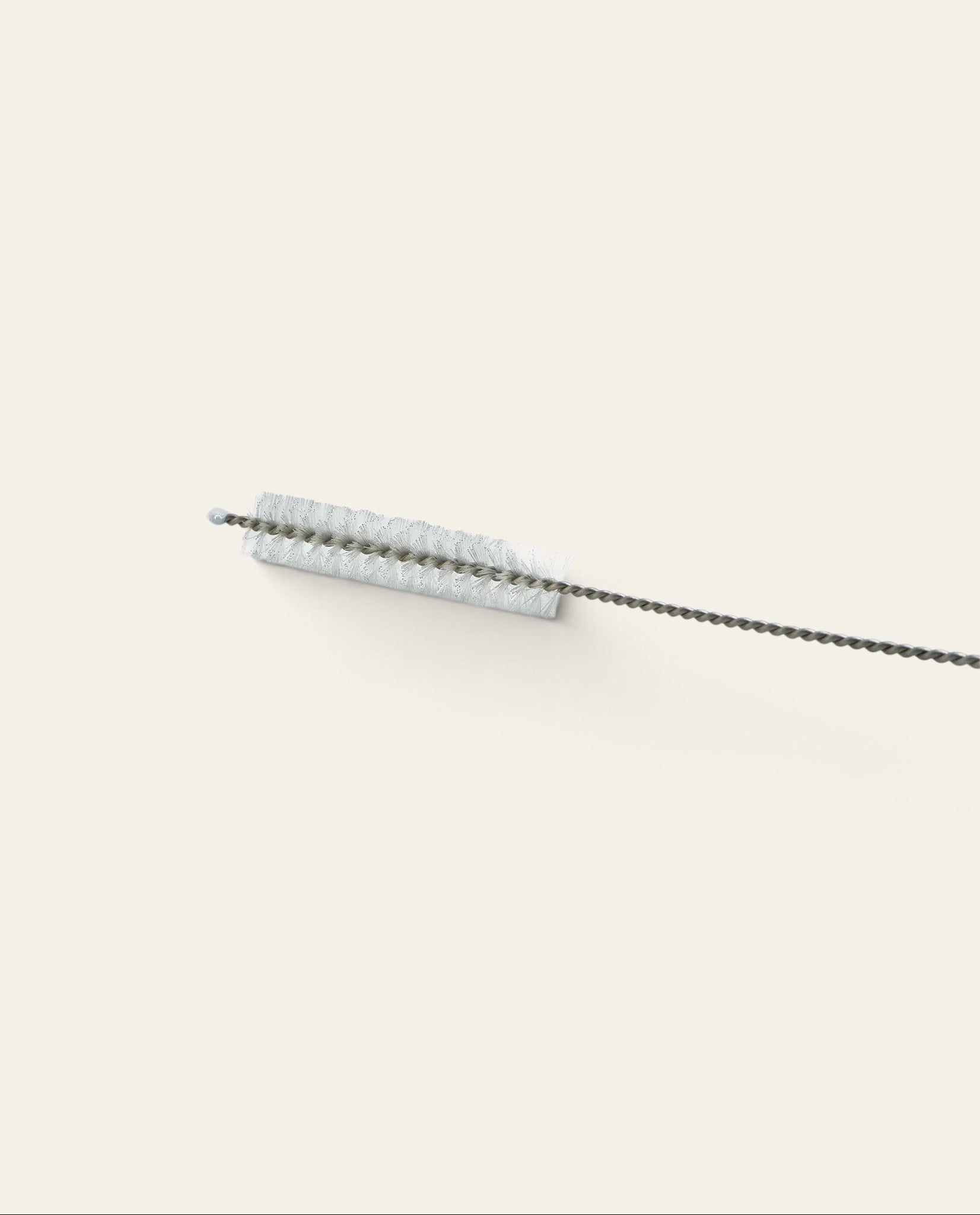 Boldo stainless steel bombilla cleaning brush with white bristles for mate straw maintenance