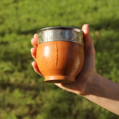 mate de madera de algarrobo artesanal