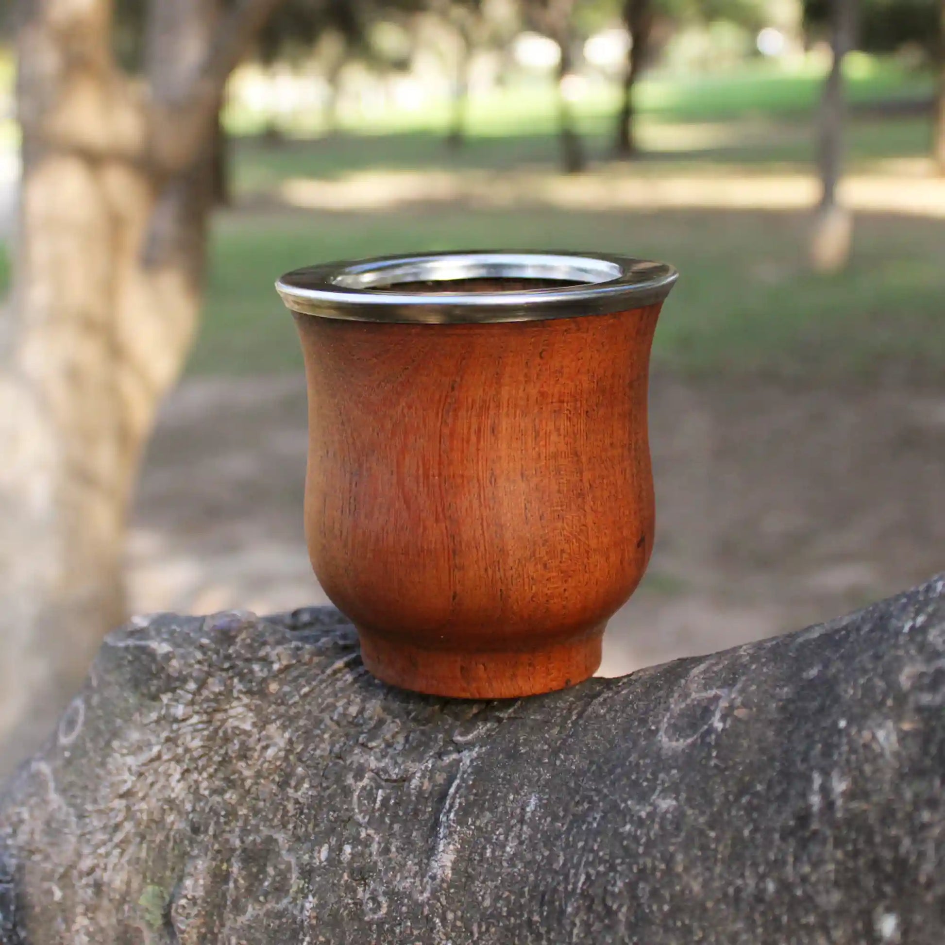 mate artesanal camionero de madera